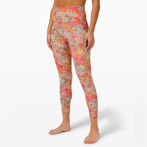 LULULEMON | High Rise Align with Pockets Floral Patterned Leggings 25” - Picture 1 of 16